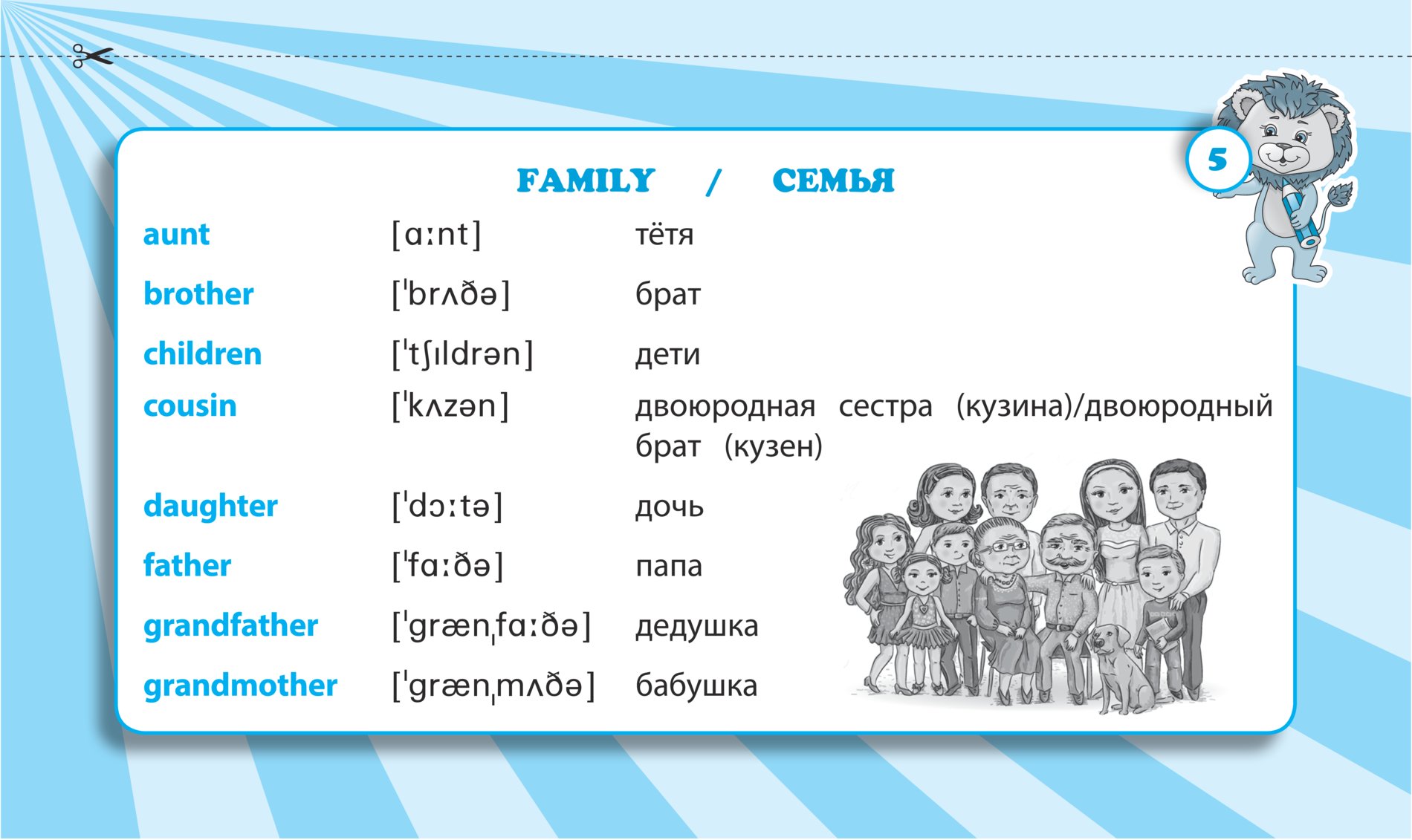 Английские слова для 1 класса