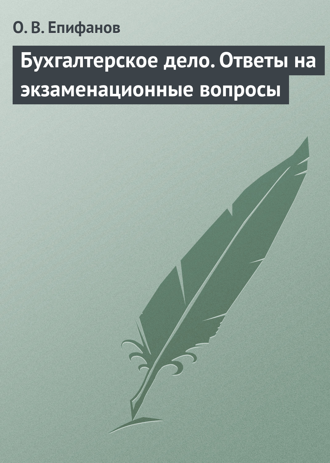 Читать онлайн «Бухгалтерское дело. Ответы на экзаменационные вопросы», О.  В. Епифанов – ЛитРес